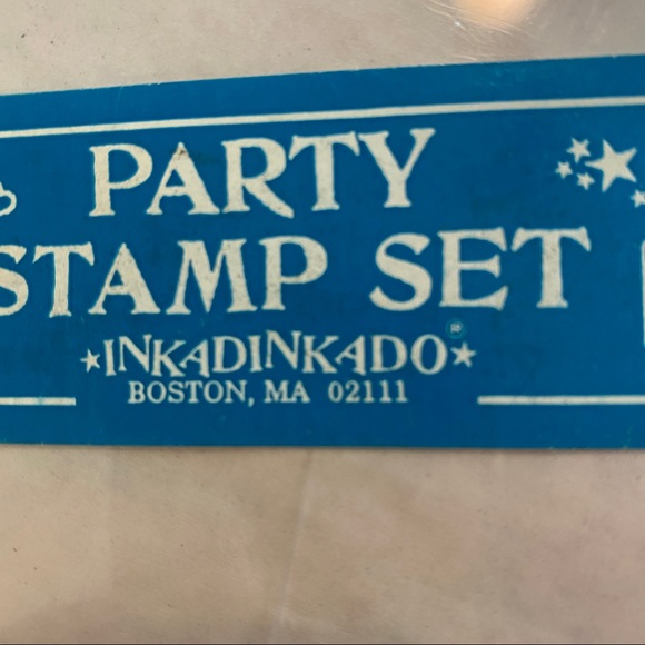 NEW 20 pc Party Stamp Set, Inkadinkado Rubber Crafts Original Plastic Box - Picture 3 of 5